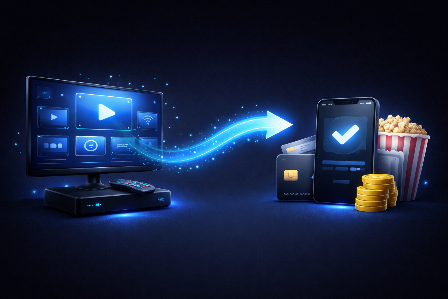 Cable TV feature dark mode image